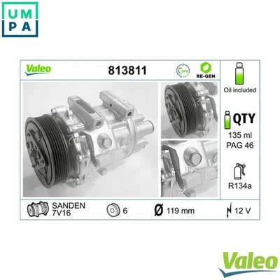 COMPRESSOR AIR CONDITIONING 813811 FOR PEUGEOT EXPERT/Platform/Chassis/Van 2.2L - Image 1 of 4
