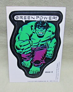 1975 INCREDIBLE HULK 2 STICKER Vintage Topps Marvel Comic Book Super Heroes card - Picture 1 of 2