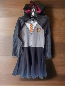 Harry Potter Gryffindor Uniform Dress Cape Glasses Costume Juniors L Jerry Leigh - Picture 1 of 12