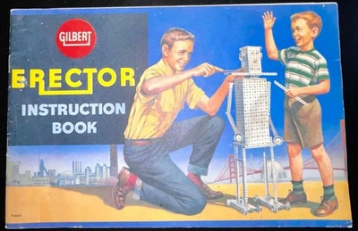 LIBRO DE INSTRUCCIONES GILBERT ERECTOR - MANUAL DE JUGUETE A.C. GILBERT CO. AÑOS 50 Foto 1 de 4