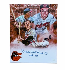 Brooks Robinson Signed Canvas 16x20 Baltimore Orioles Hall Of Famer Auto - Picture 1 of 3