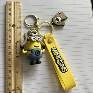 Minion In Dog Costume Rubber & Metal Keychain  Despicable Me New! - Picture 1 of 2