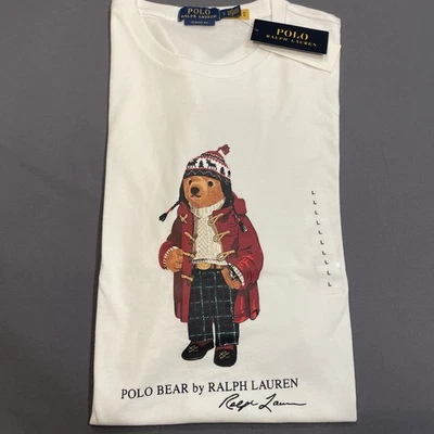 Polo Ralph Lauren Men's Classic Fit Polo Bear Graphic T-Shirt Size L White  - Image 1 of 2