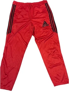 Adidas Pants Mens Medium Red Essentials Warm Up Track Soccer Running - Picture 1 of 6