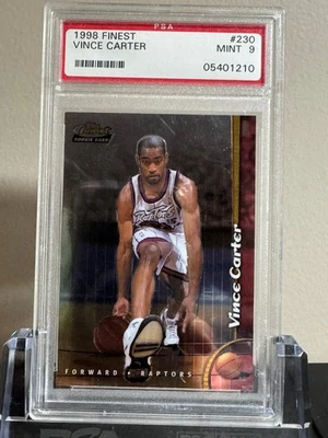 1998-99 Topps Finest Vince Carter #230 Rookie Card RC MINT - PSA 9 - Image 1 of 2