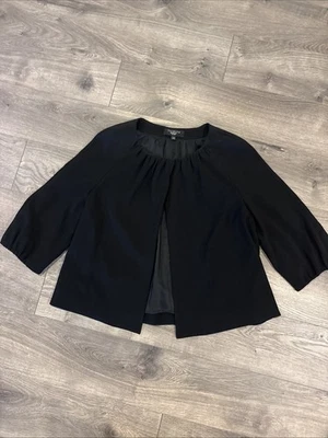 Chaqueta cárdigan elegante para mujer Talbots 14Petite negra manga 3/4 Foto 1 de 4