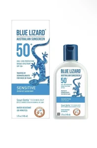 Blue Lizard Sensitive SPF 50 Mineral Sunscreen Lotion,Broad Spectrum,5Oz.04/2026 - Picture 1 of 5