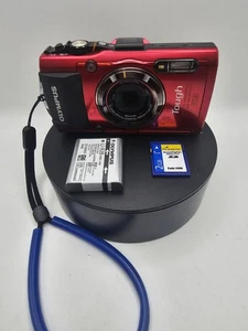 Olympus Stylus Tough TG-3 16MP wasserdichte rote Kamera mit Akku 2gb SD - getestet - Bild 1 von 14
