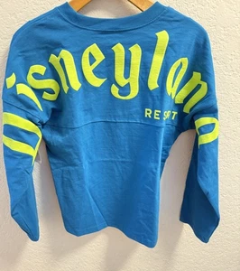 Disney Spirit Trikot Disneyland Resort Neon Blau Grün Langarm JUGEND XL - Bild 1 von 4