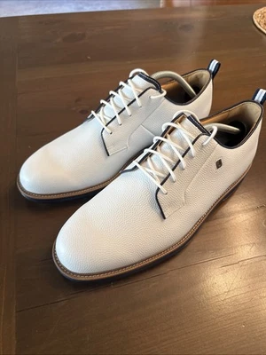 NUEVO Zapatos de Golf FootJoy Dryjoys Premiere Series "Field", Blanco/Azul Marino, 11 M Foto 1 de 4
