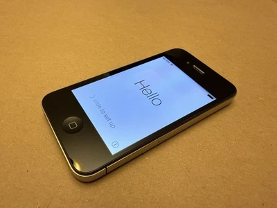 Apple iPhone 4 Black (ATT) A1332 16GB GSM + CDMA Very Good Used IOS 7.1.2 - Image 1 of 4