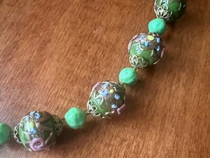 VENETIAN MURANO WEDDING CAKE BEAD 24" NECKLACE - Picture 1 of 5
