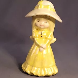 BELL Holly Hobby Style Vintage Bell Ceramic Girl In Bonnet - Picture 1 of 9