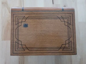 FINO HUMIDOR Marcado Campeones Olímpicos Fuente Ramón Años 1940 Cigarro Caja de Madera Vacía - Imagen 1 de 8
