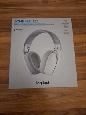 Logitech Zone Vibe 100 Bluetooth Headphones Mac/PC White 10–30% OFF – QUICK SALE - Image 1 of 4