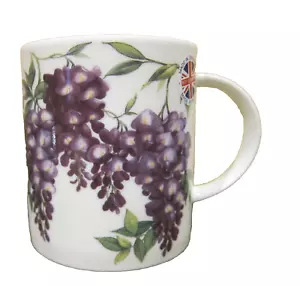 Roy Kirkham Purple Wisteria Fine Bone China Coffee Tea Cup Mug England New w Tag - Picture 1 of 5