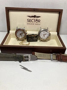 SECTOR CHRONOGRAPH AUTOMATIC GOLDEN EAGLE VINTAGE VALJOUX 7750 COPPIA - Imagen 1 de 24