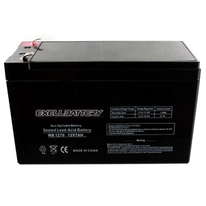 12V 7AH SLA Battery Compatible With gp1272 np7-12 bp7-12 npw36-12 ps-1270 ub1280 - Picture 1 of 5