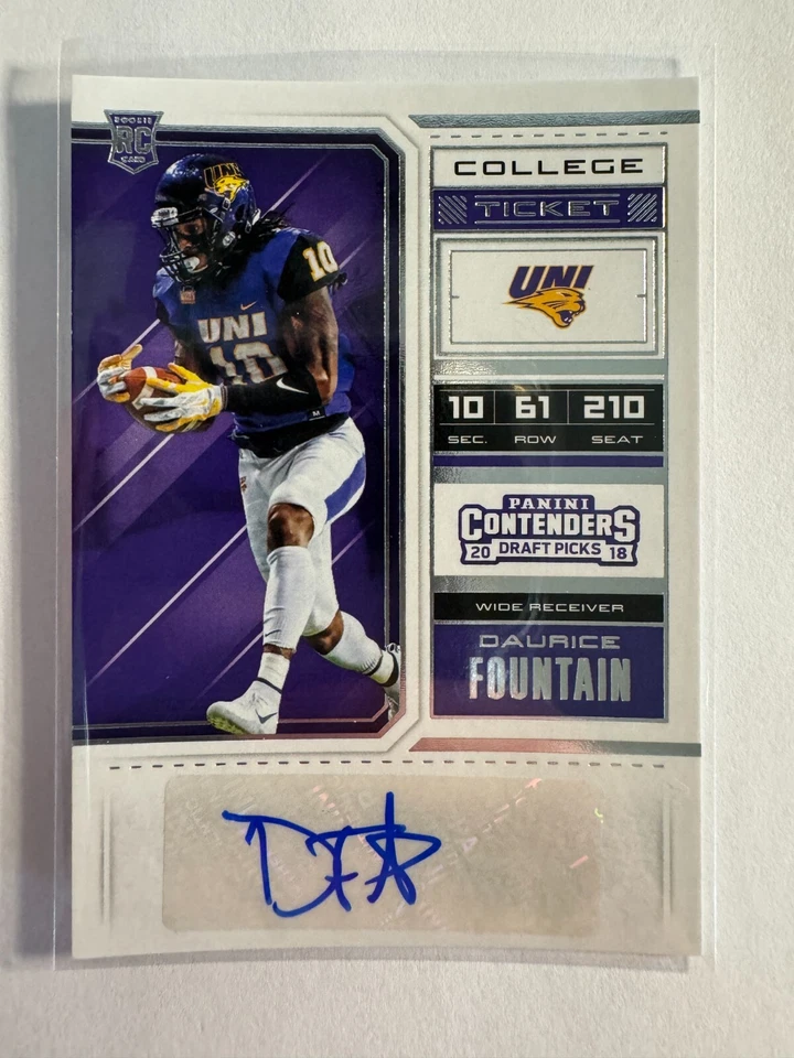 K185,571 -  2018 Panini Contenders Draft Picks #290 Daurice Fountain Auto RC - Image 1 of 1