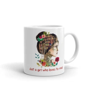 JUST A GIRL WHO LOVES TO READ PERSONALISED MUG - Picture 1 of 2