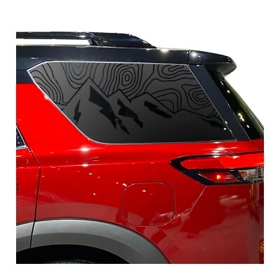 Calcomanías de diseño de mapa topográfico para 2022-2025 NIssan Pathfinder NP5-TX2 Foto 1 de 4