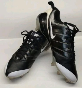 Nike Super Speed D Low Football Cleats Black/White 318745-001 Mens Size 13.5 - Picture 1 of 8