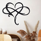 Hanging Metal Wall Art Infinity Heart Shaped Ornament Home Love Sign Decors CB!