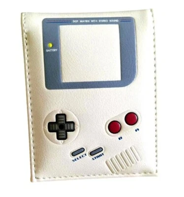 Gameboy Console Style White Background Bi-Fold Wallet - Image 1 of 2