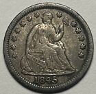 1845 Liberty Seated Half Dime — Circulated, Vf Condition Original Surfaces