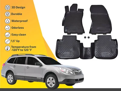 Bandeja de alfombrillas forradas para Outback 2010-2014 juego completo personalizado Foto 1 de 4