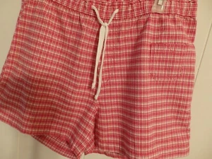 M L 12 14 Shorts Pull On Stretch Wome Summer Beach Elastic Waist Cotton Hot Pant - Picture 1 of 8