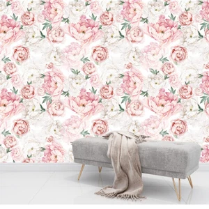Pink Rose Furniture Surface Decor Paper Peel Stick Wallpaper Self-Adhesive 3m - Picture 1 of 7