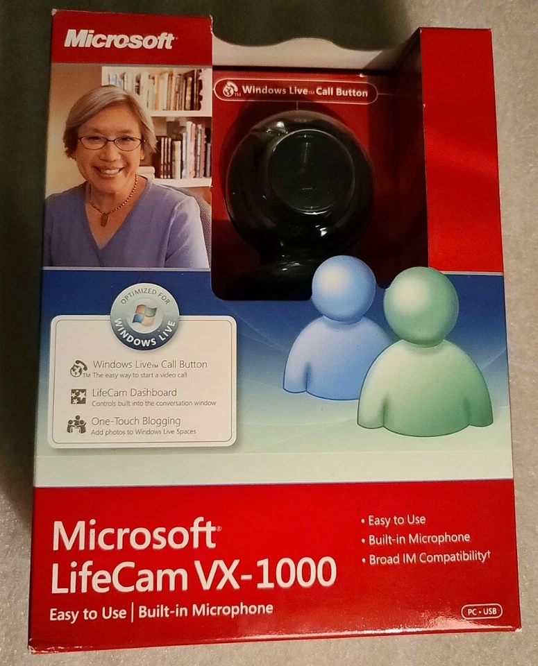 BRAND NEW MICROSOFT LIFECAM VX-1000  WITH BUILT IN MICROPHONE FACTORY SEALED - Image 1 of 4