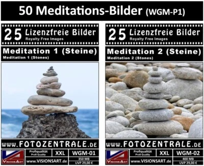 50 Lizenzfreie Profi-Bilder - Meditation Gesundheit - Royalty Free Photoshop - Bild 1 von 3
