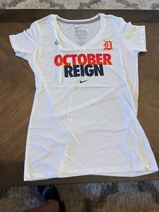 Detroit Tigers Nike October Reign MLB women’s T-shirt slim fit  rare  - Picture 1 of 2
