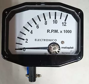 COMPTE-TOURS MOTOPLAT 12000 RPM 4 TEMPS KROBER STYLE TACHOMETER CUENTARPM - Picture 1 of 6