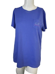 Camiseta VINEYARD VINES Azul Rosa Ballena Mujer Talla M NUEVA - Imagen 1 de 2
