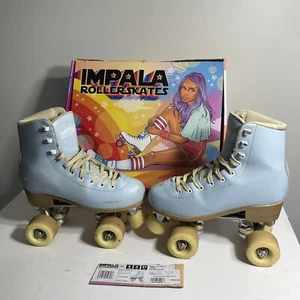 Impala Quad Roller Skates - Marawa Rose Gold US 6 / EU 37 / UK 4 Sky Blue - Picture 1 of 11
