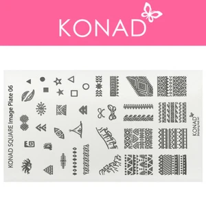 Original KONAD ® Stamping Nailart Design Schablone Square Image Plate - XL 06 - Bild 1 von 3