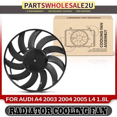 Ventilador radiador sin cubierta para Audi A4 2003 2004 2005 L4 1,8 L ventilador izquierdo Foto 1 de 4