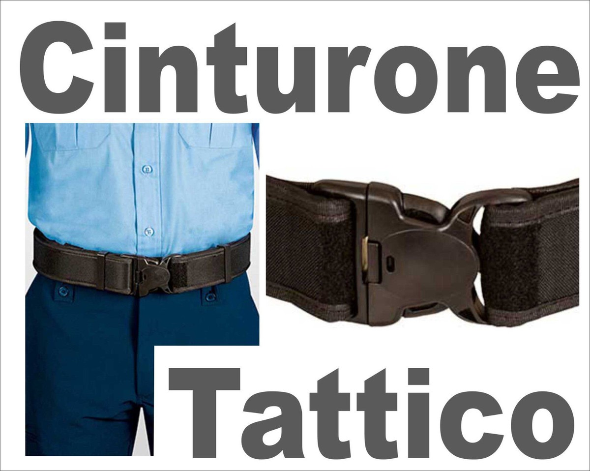 Cinturone Tattico Verde In Cordura Con Fibbia Di Sicurezza - Altezza 5,5 Cm, Regolabile Fino 144 Cm - Foto 7