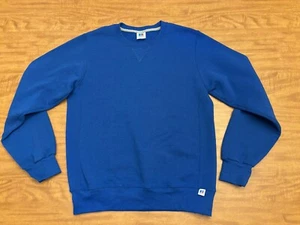 Sudadera Atlética Russell De Colección Años 2000 90 Para Hombre Pequeña Cuello Redondo Azul En Blanco - Imagen 1 de 14