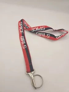 90s Y2K Spice Girls Tour Red White Blue Lanyard Key Chain Music - Picture 1 of 6