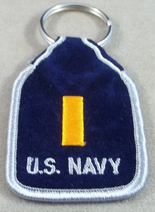 US Navy Ensign O-1 Rank Embroidered Keychain - Picture 1 of 1