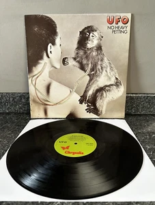 VINYL LP UFO NO HEAVY PETTING GREEN CHRYSALIS UK 1ST PRESS CHR 1103 VG+/EX - Picture 1 of 10