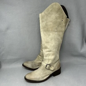 Stivali da equitazione donna Independent Boot Company in pelle color crema taglia 6,5 - Foto 1 di 12