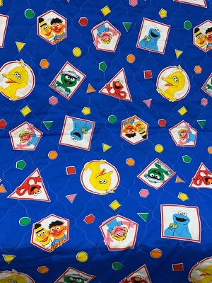 Big bird, cookie monster, Bert & Ernie Cotton blend 1-1/2 yds 46" wide + Remnant - Image 1 of 3