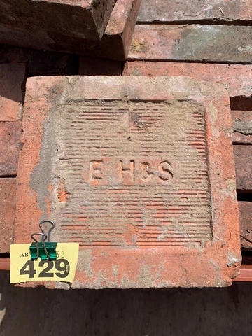 Terracotta Floor Tiles Thick Victorian Clay E H & S EHS Salvaged 7" X 7 X 1 5/8" Cover