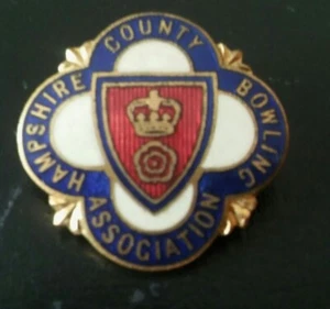 Hampshire County Bowling Association enamel pin badge. We've more bowling badges - Picture 1 of 2