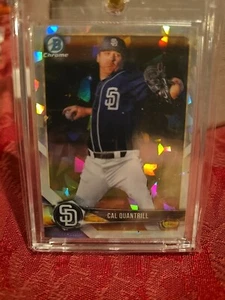 2018 Bowman Chrome Cal Quantrill #-Trending Atomic Cracked Ice Refractor - Picture 1 of 2